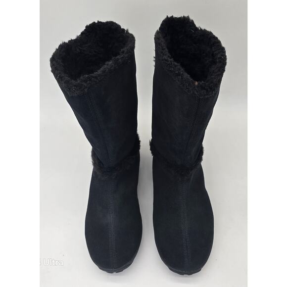 Timberland Mukluk Pullon Fur Boots Black Suede Winter Bootie Women's 8.5W - Picture 6 of 9
